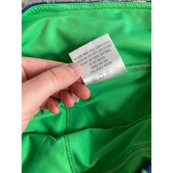 Birdies And Bows Skort XL Golf Pockets Pull On Stretch Blue Green Athletic Prep - Picture 10 of 12